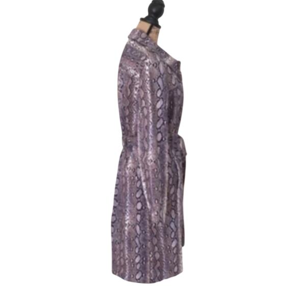 Michael Kors trench coat L purple snake print - LARGE - Picture 4 of 14